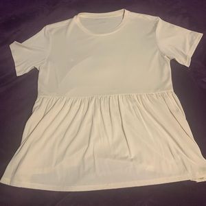American Eagle Cream colored peplum shirt size L